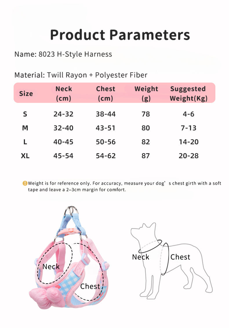 EcoPaw Sweet Bowknot Pet Harness & Leash Set