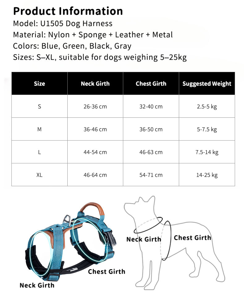 EcoPaw Premium No-Pull Reflective Dog Harnes