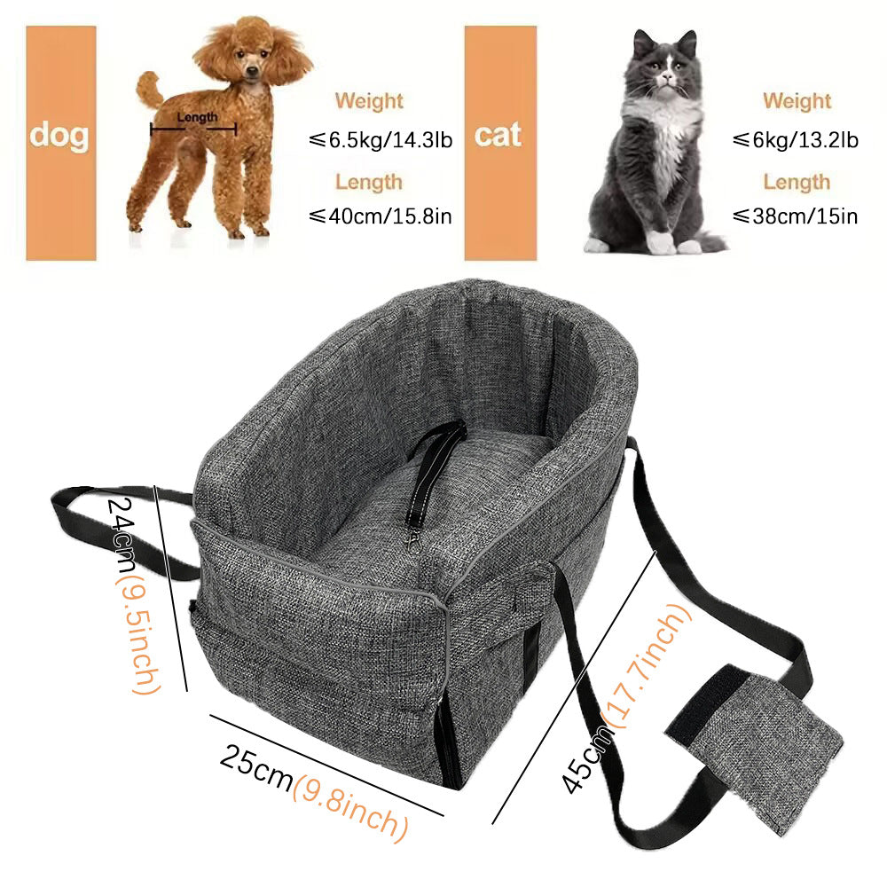 EcoPaw Pet Car Seat – Safe & Cozy Travel for Pets