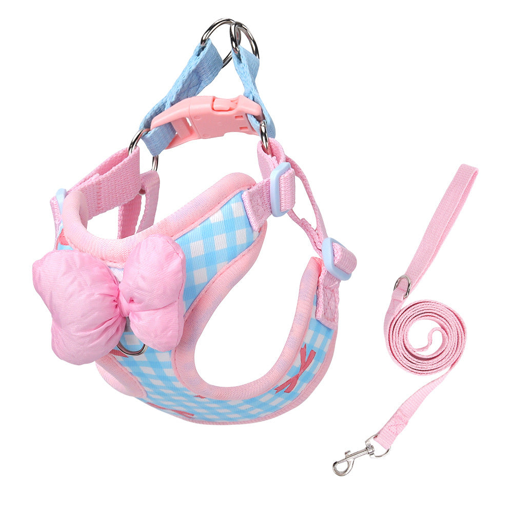 EcoPaw Sweet Bowknot Pet Harness & Leash Set