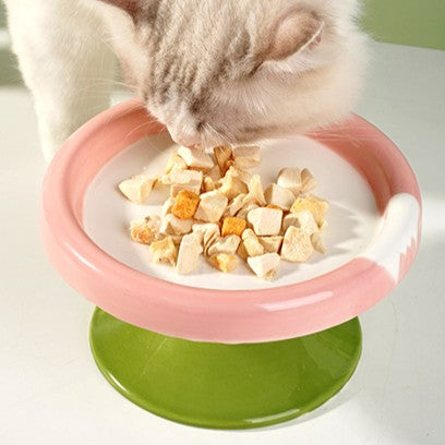 Ice Cream Ceramic Cat Bowl – Handmade 1200℃ Fired with Underglaze Craft