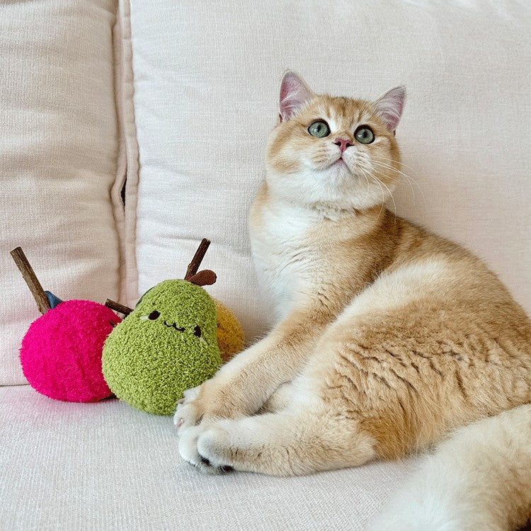 Fufu Catnip Toy with Silvervine – Cute Plush Chew & Bite Toy