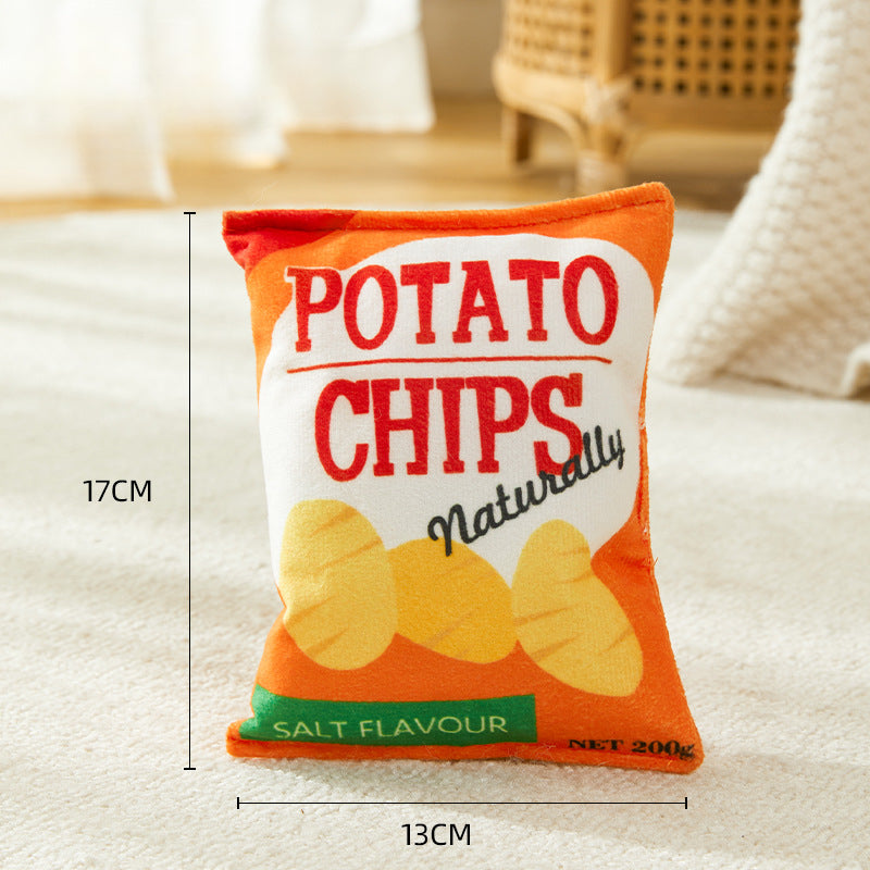 EcoPaw Crisps Plush Squeaky Toy