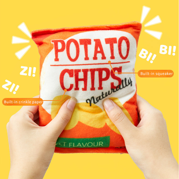 EcoPaw Crisps Plush Squeaky Toy