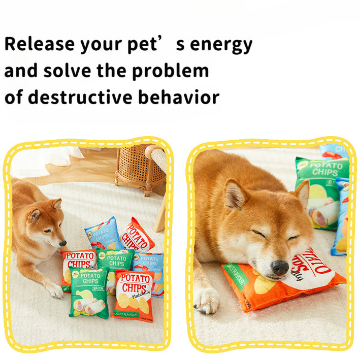 EcoPaw Crisps Plush Squeaky Toy