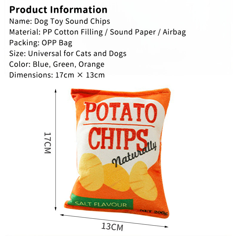 EcoPaw Crisps Plush Squeaky Toy