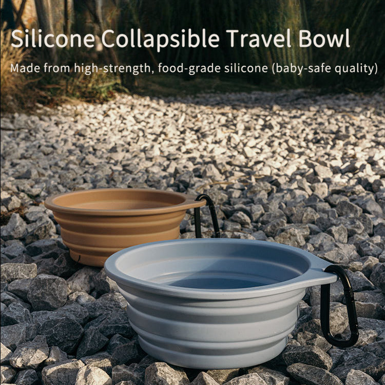 EcoPaw Food-Grade Silicone Collapsible Pet Bowl