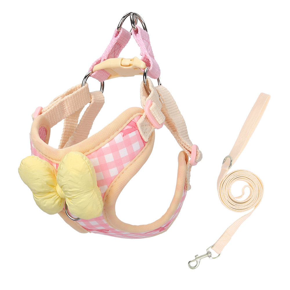 EcoPaw Sweet Bowknot Pet Harness & Leash Set