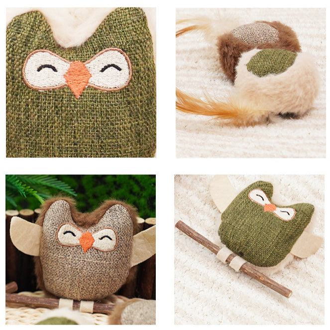 EcoPaw Owl Cat Toy – Fun & Natural Play