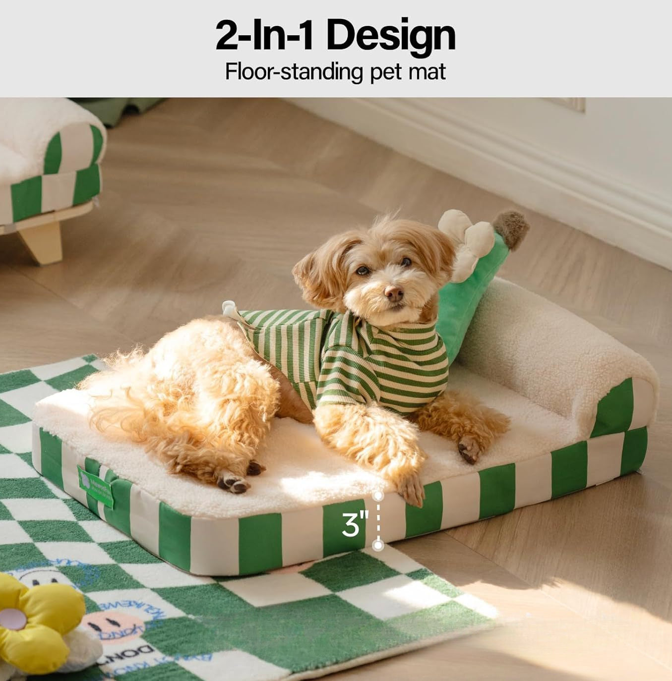 EcoPaw Wooden Pet Sofa Bed – Cozy & Stylish