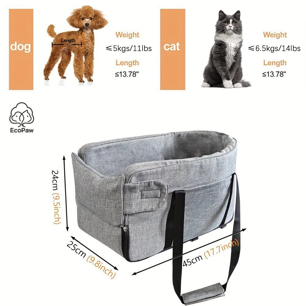 EcoPaw Pet Car Seat – Safe & Cozy Travel for Pets