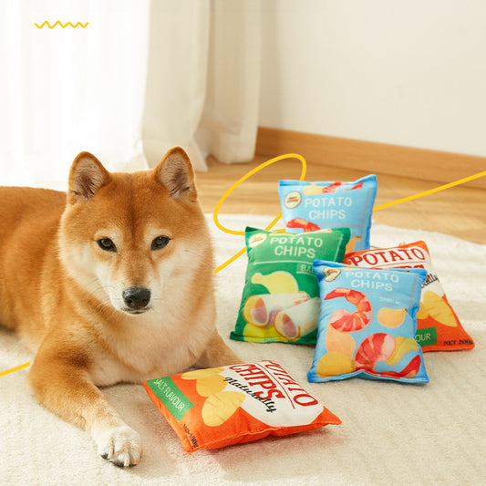 EcoPaw Crisps Plush Squeaky Toy