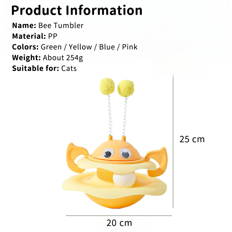 EcoPaw Bee Tumbler Cat Toy