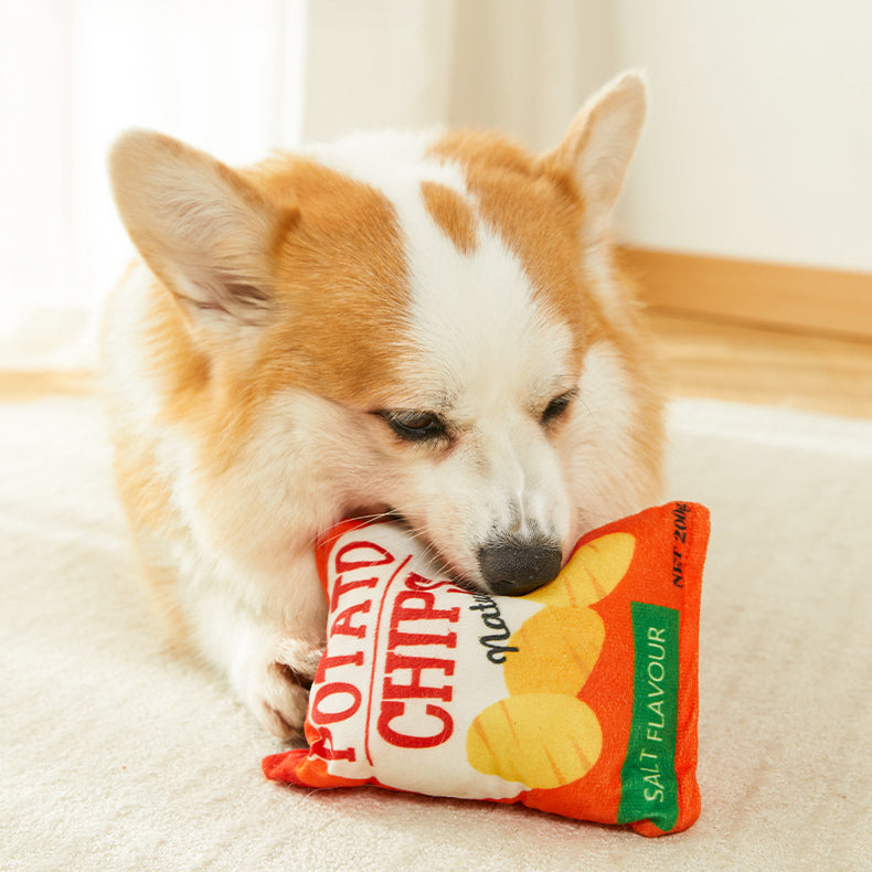 EcoPaw Crisps Plush Squeaky Toy