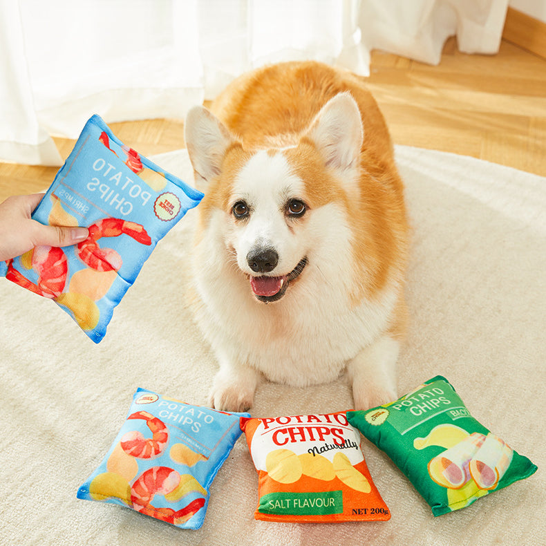 EcoPaw Crisps Plush Squeaky Toy