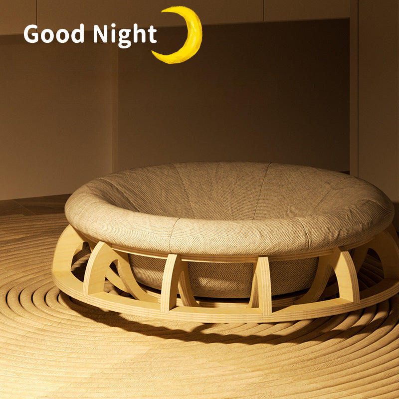 EcoPaw Spiral Wooden Pet Bed