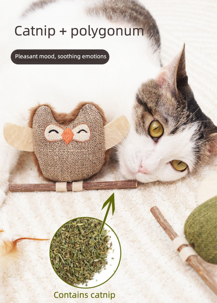 EcoPaw Owl Cat Toy – Fun & Natural Play