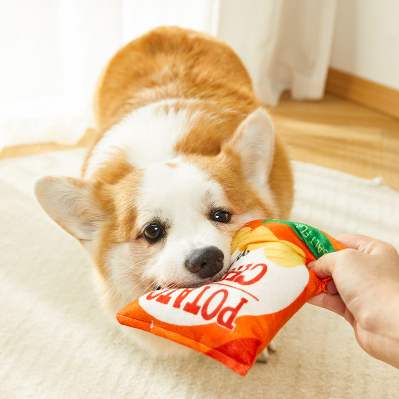 EcoPaw Crisps Plush Squeaky Toy