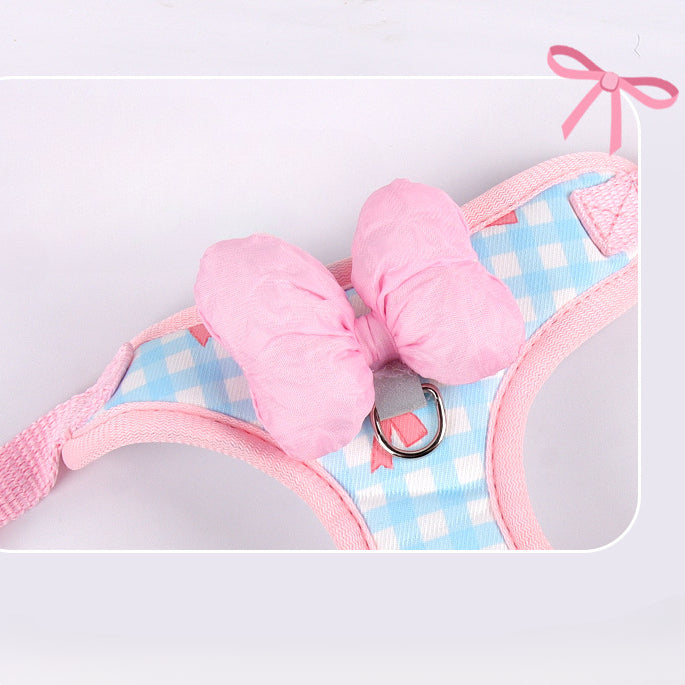 EcoPaw Sweet Bowknot Pet Harness & Leash Set