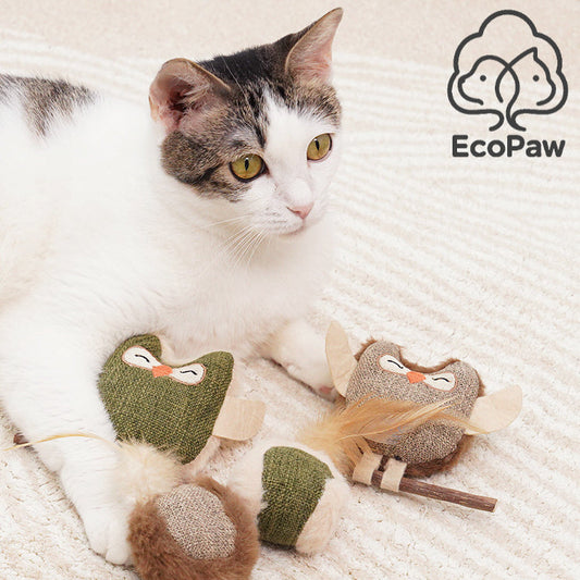 EcoPaw Owl Cat Toy – Fun & Natural Play