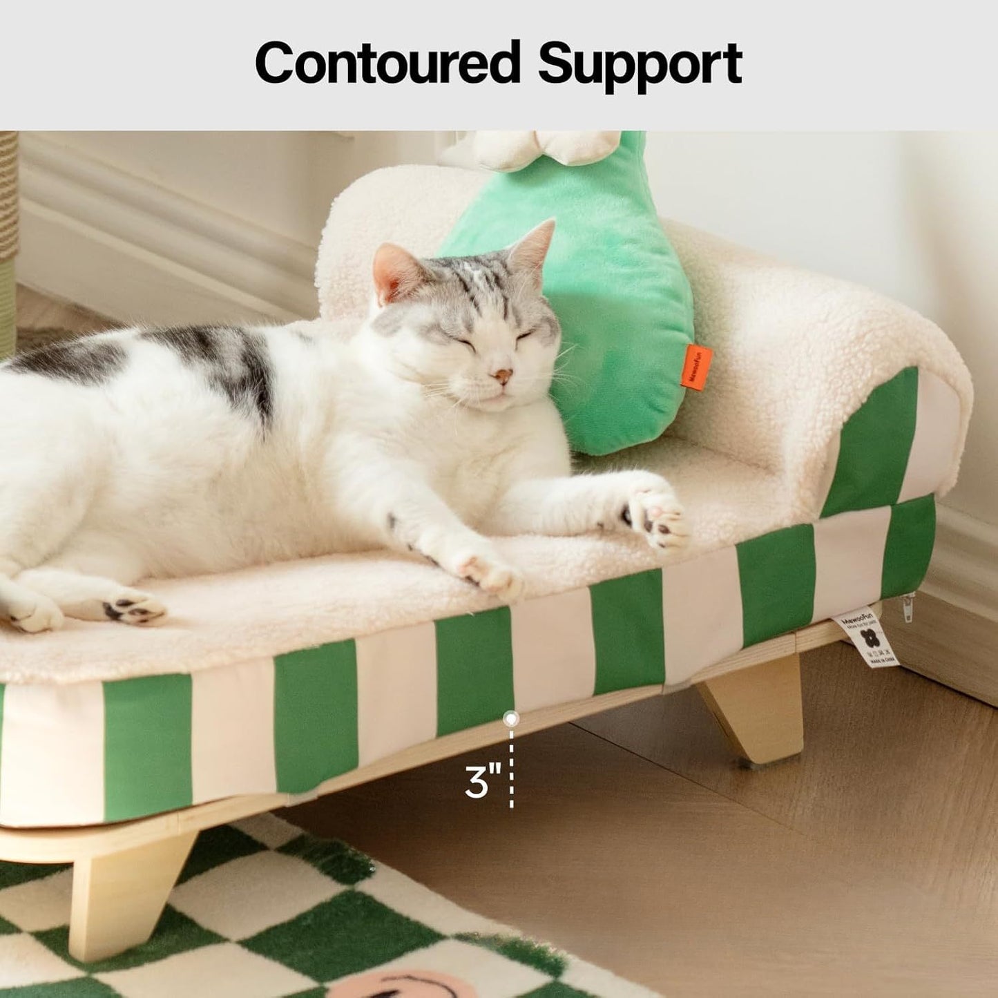 EcoPaw Wooden Pet Sofa Bed – Cozy &amp; Stylish