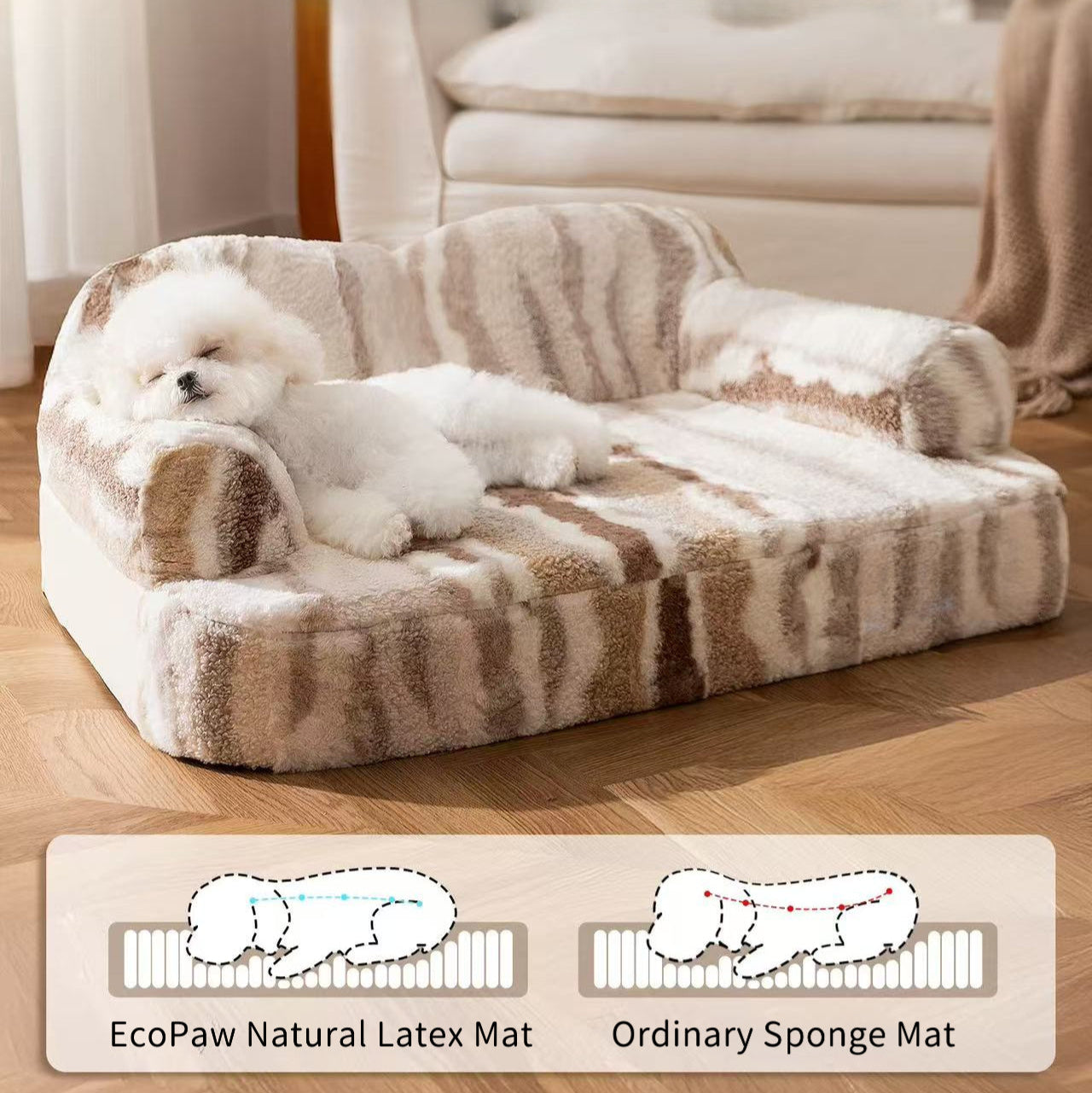 EcoPaw Natural Latex Pet Sofa Bed