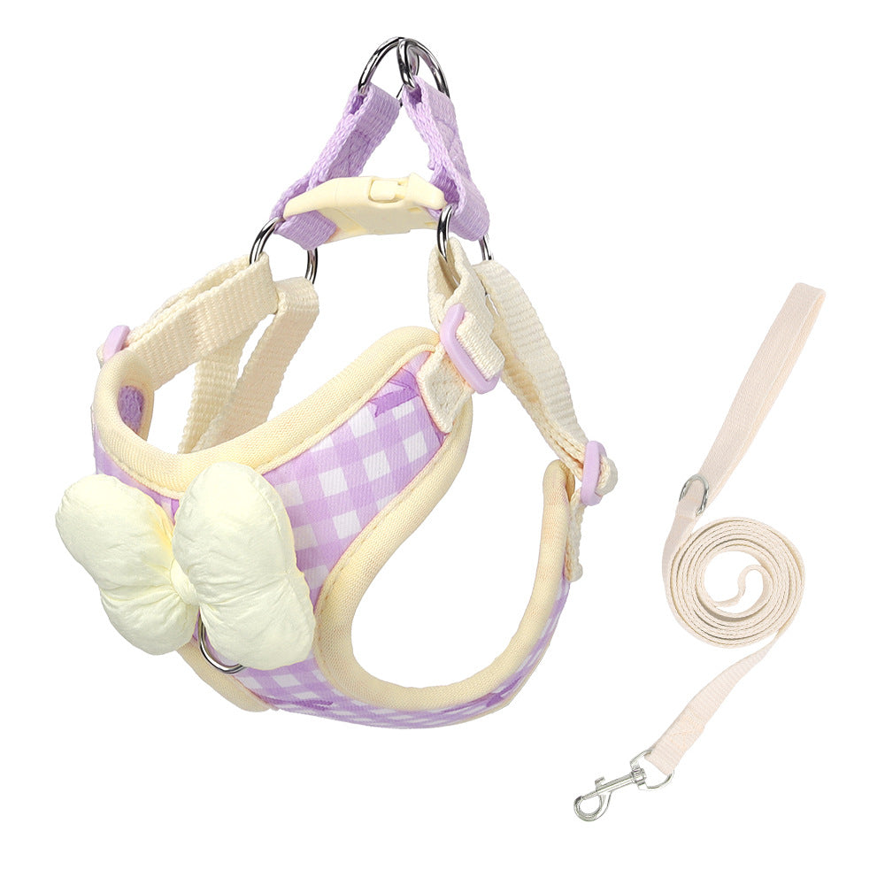 EcoPaw Sweet Bowknot Pet Harness & Leash Set