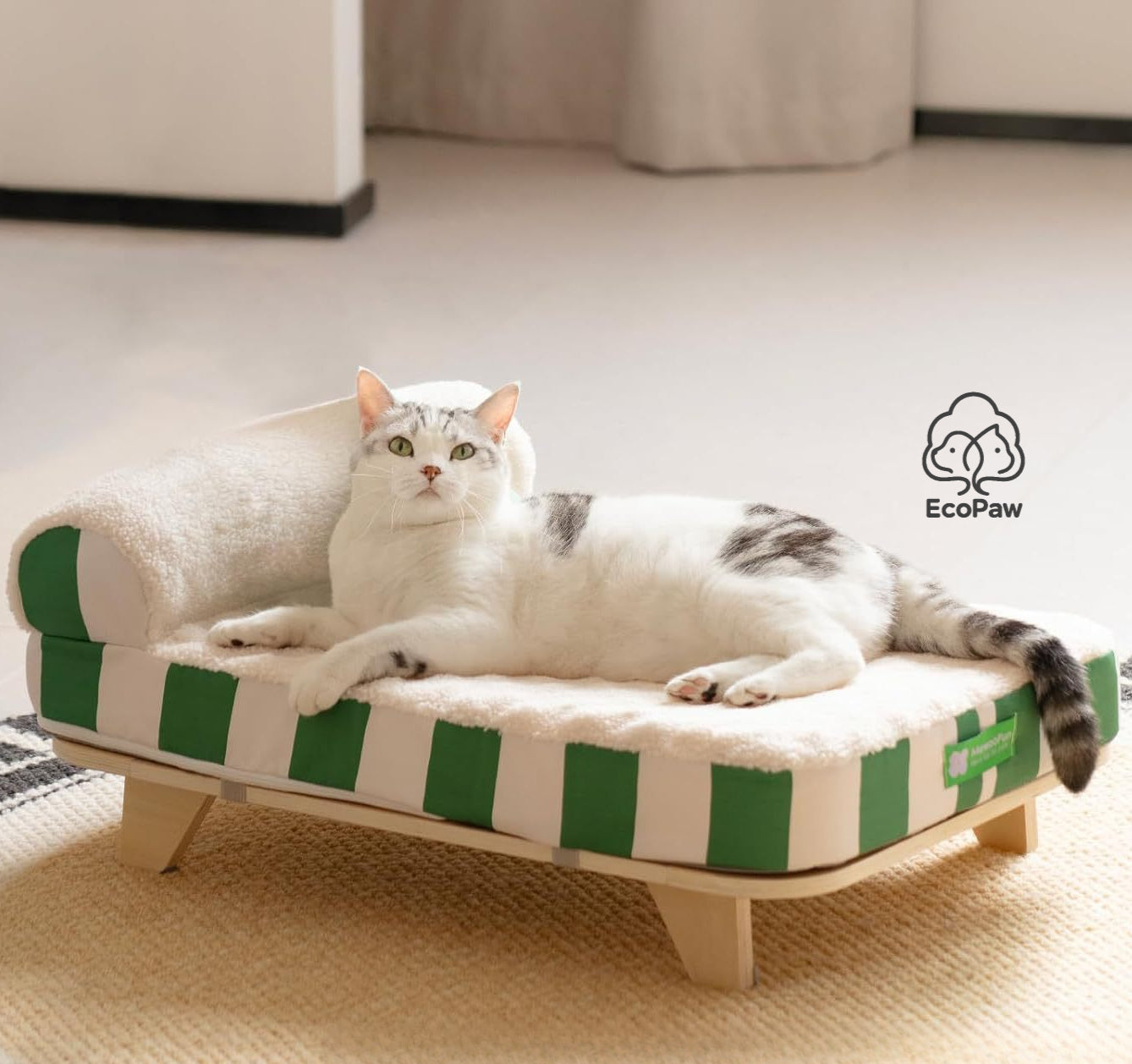 EcoPaw Wooden Pet Sofa Bed – Cozy &amp; Stylish