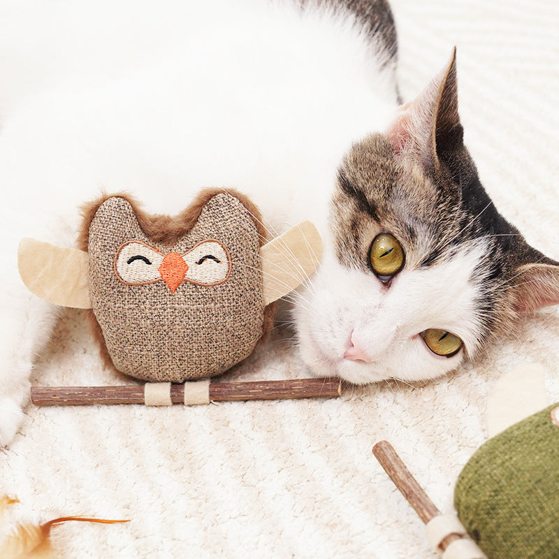 EcoPaw Owl Cat Toy – Fun & Natural Play