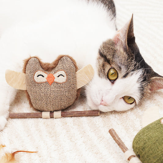 EcoPaw Owl Cat Toy – Fun & Natural Play