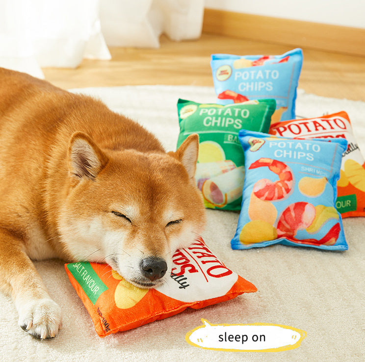 EcoPaw Crisps Plush Squeaky Toy