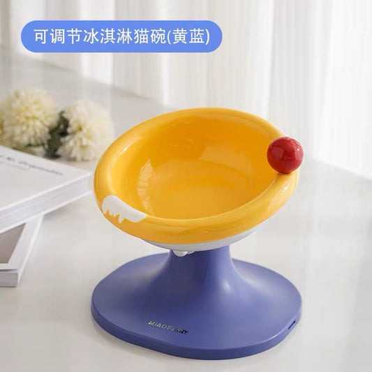 EcoPaw Adjustable Handmade Ice Cream Pet Bowl