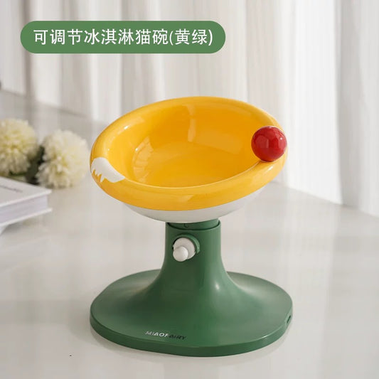 EcoPaw Adjustable Handmade Ice Cream Pet Bowl