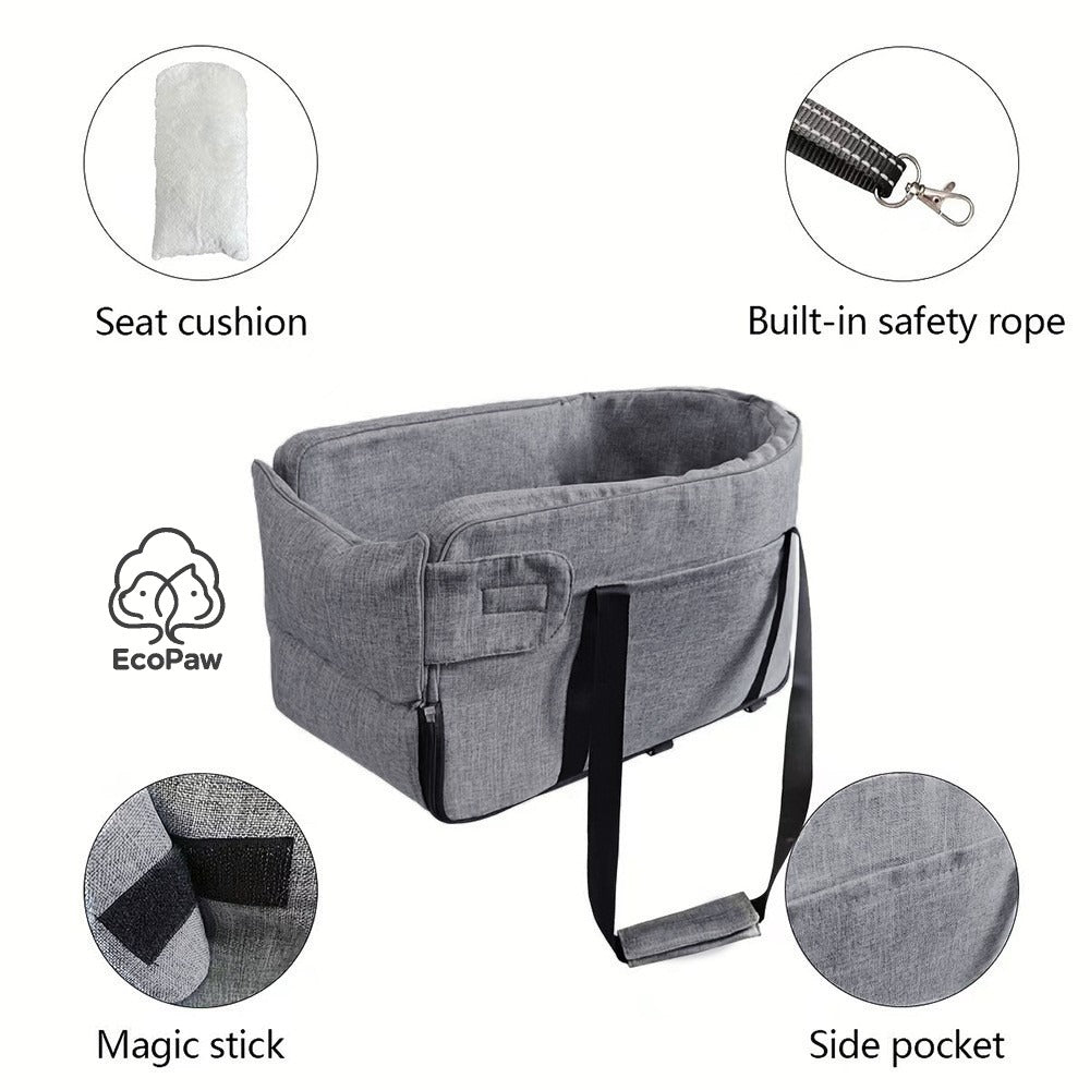 EcoPaw Pet Car Seat – Safe & Cozy Travel for Pets