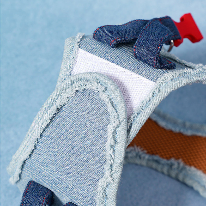 EcoPaw Denim Dog Harness & Leash Set – Stylish & Comfortable